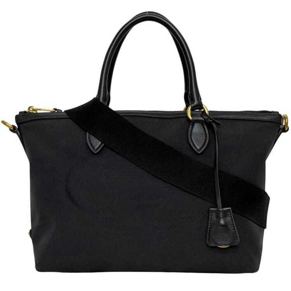 Prada Bag Black Nero Black Jacquard Shoulder Tote Zipper Crossbody Embroidery